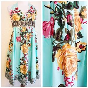 Mint Floral Forever 21 Dress